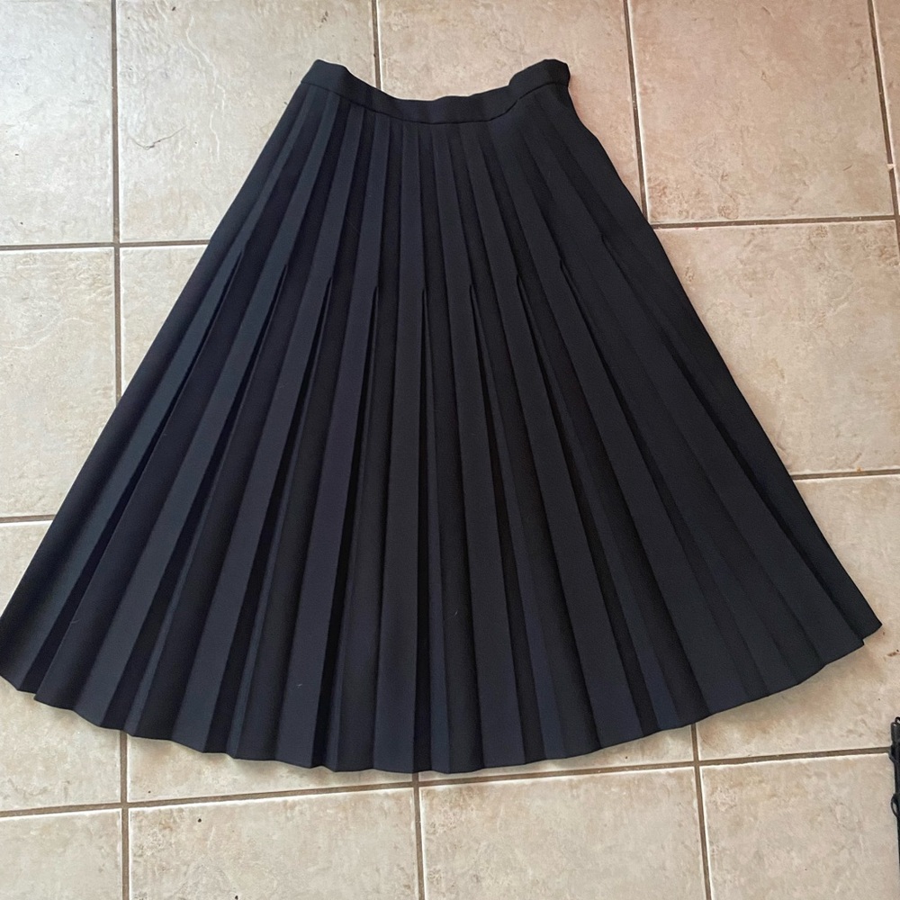70s pleated midi skirt